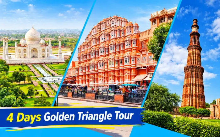 4 Days Golden Triangle Tour covering Delhi, Agra and Jaipur